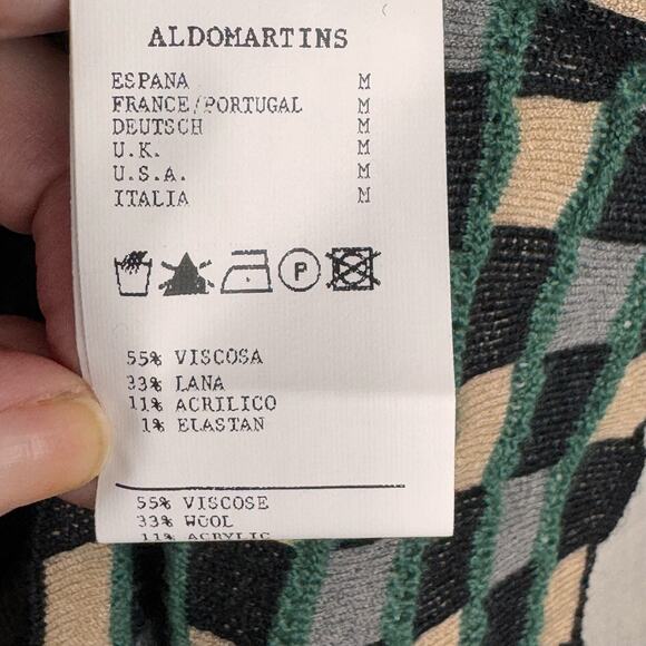 ALDO MARTINS Wool Blend Knit Skirt Size M Stretch Multicolor Eclectic Anthro - Picture 5 of 8